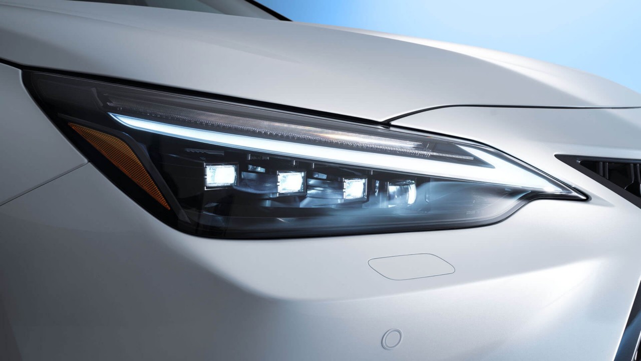 Lexus NX headlight close up