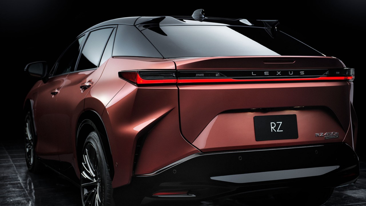 Rear close up of the Lexus RZ 450e