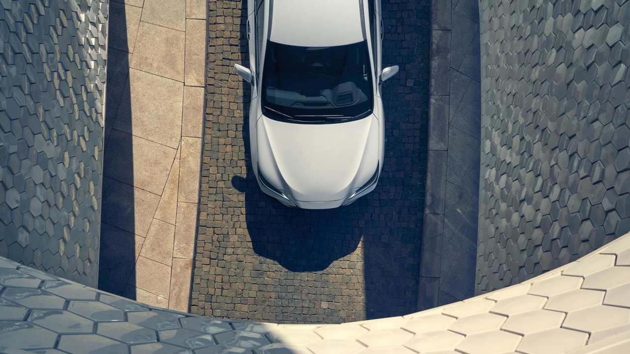 Aerial view of a Lexus 
